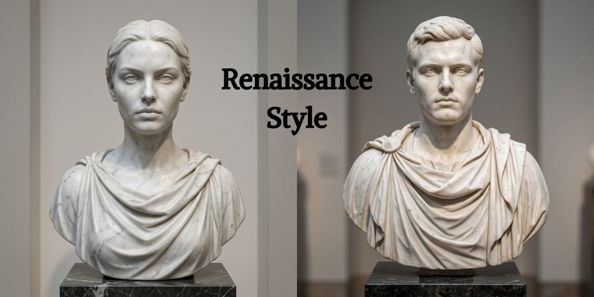 Custom Renaissance Style Bust | Your Image in 3D | Trophy Cafe