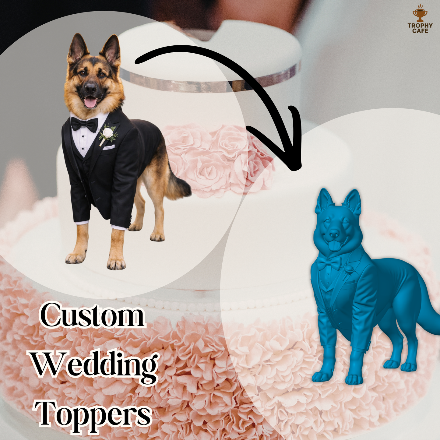 Custom Wedding Topper | Your Image in 3D | Trophy Cafe