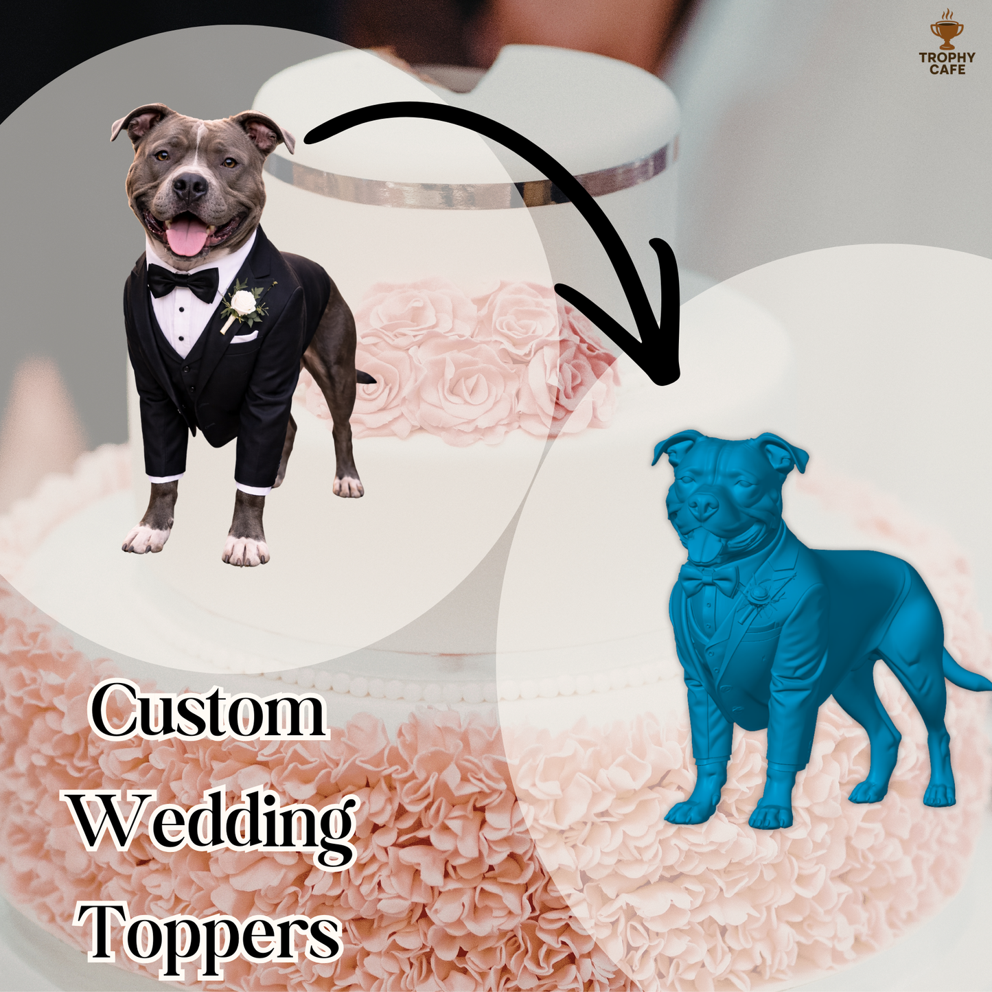 Custom Wedding Topper | Your Image in 3D | Trophy Cafe