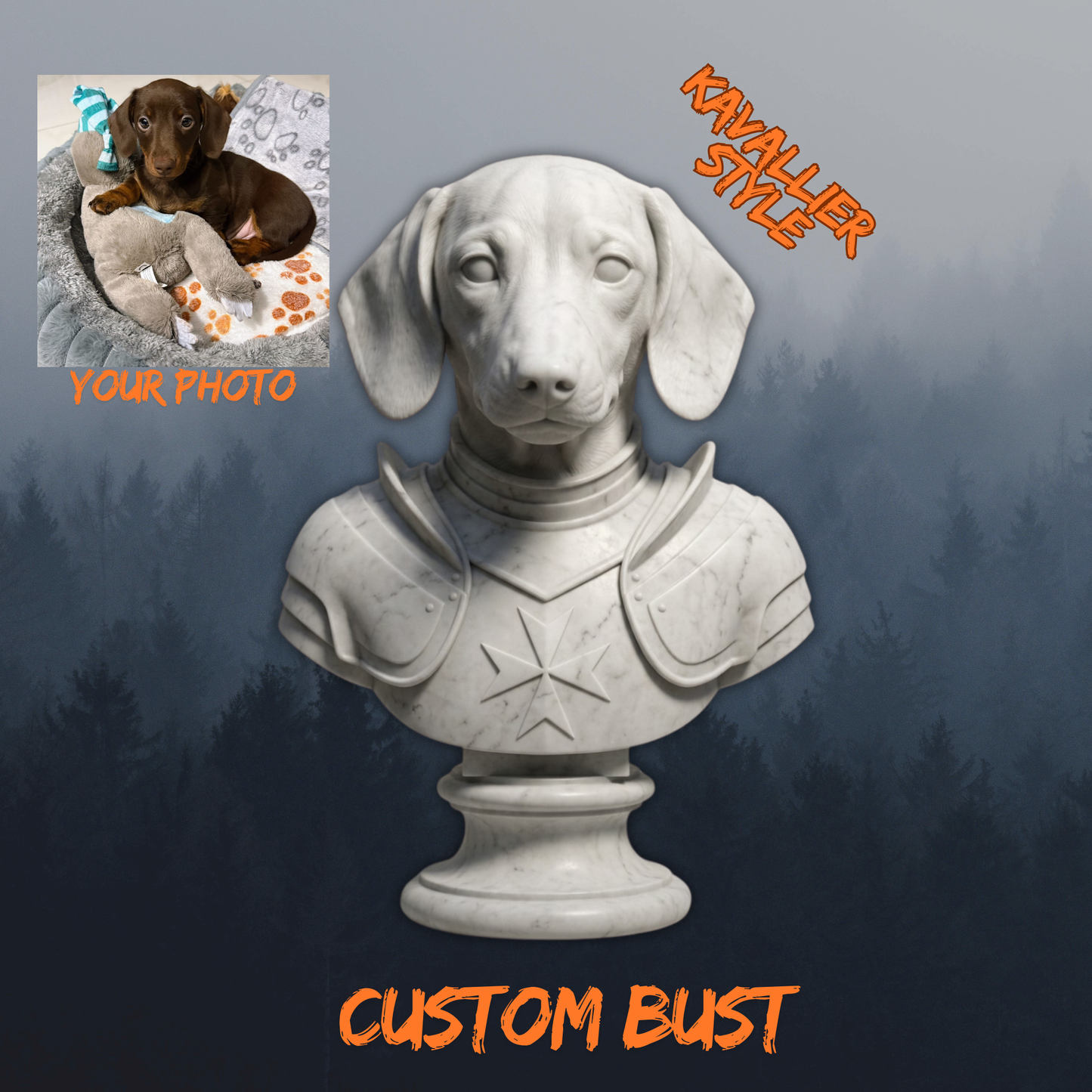 Custom Pet Statue | Your Image in 3D | Trophy Cafe